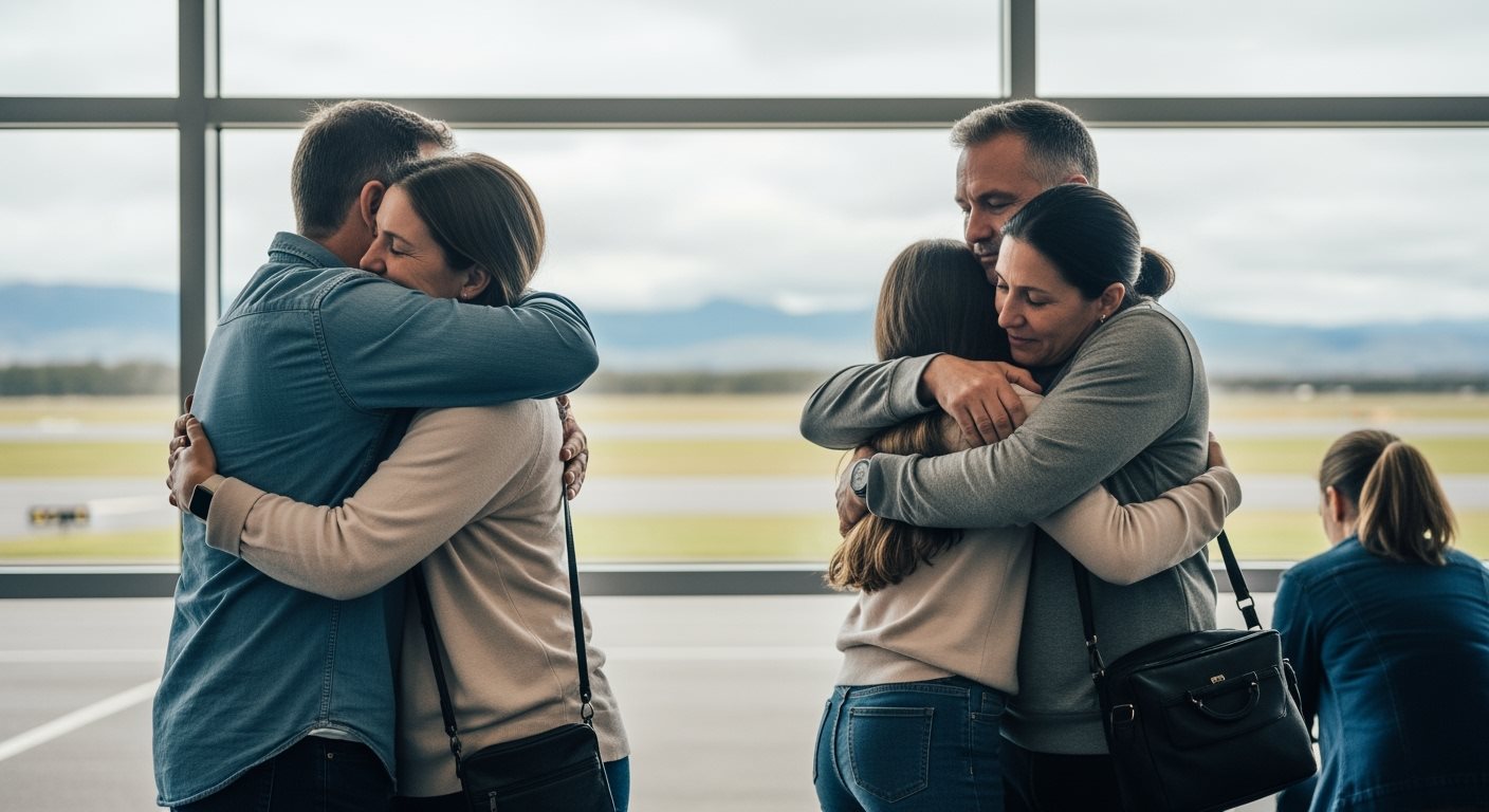 Réunion familiale en Nouvelle-Zélande