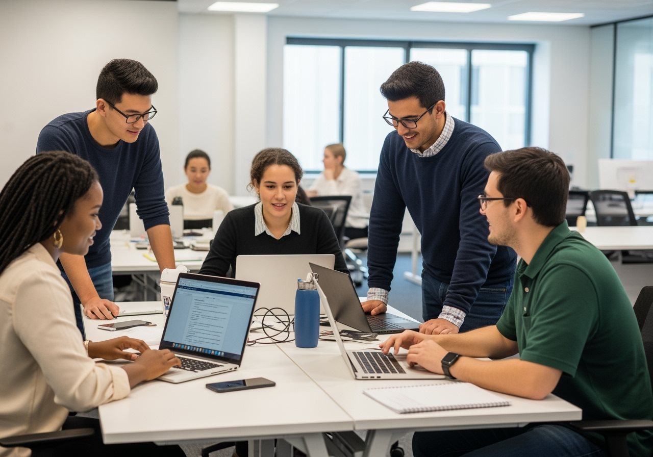 Étudiants travaillant en Nouvelle-Zélande